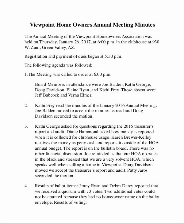 Hoa Board Meeting Minutes Template Fresh 27 Of Hoa Meeting Agenda Template Word