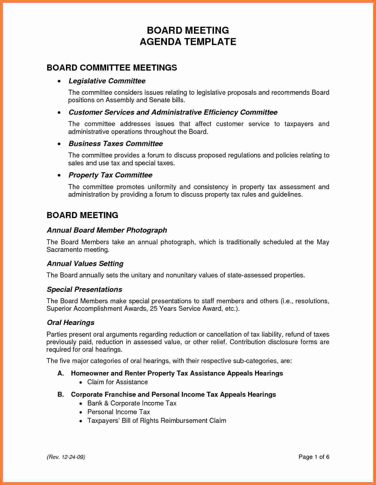 Hoa Board Meeting Minutes Template Luxury 5 Board Meeting Agenda