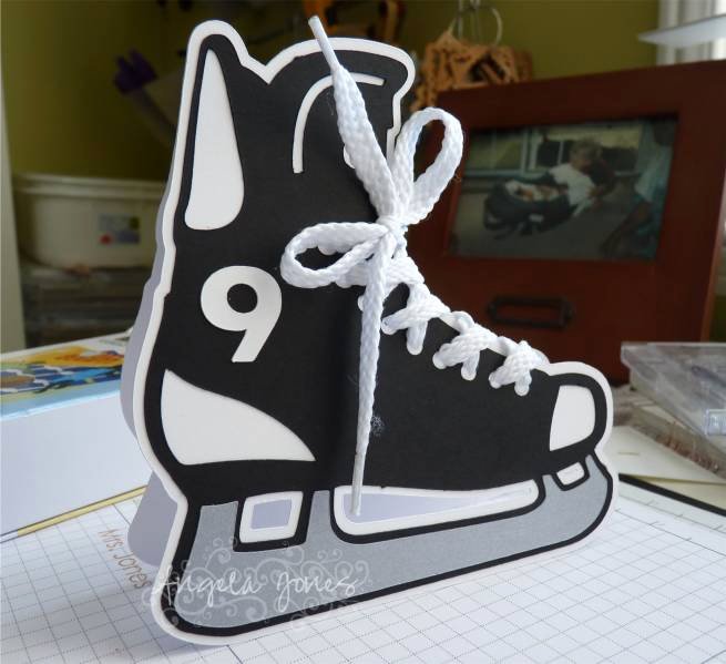 Hockey Skate Template Free Printable Awesome 9th Birthday Hockey Skate Card by Mudflapmamma at