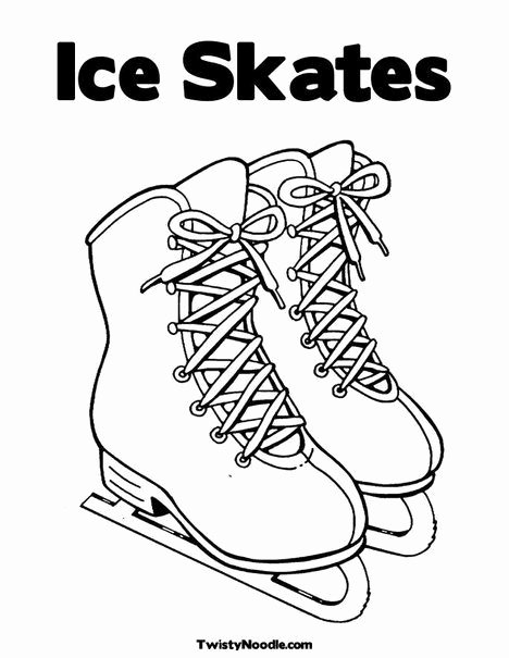 Hockey Skate Template Free Printable Awesome Lots Of Coloring Pages for the Kids