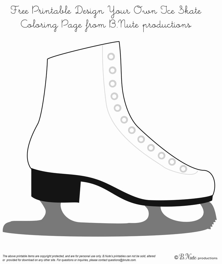 Hockey Skate Template Free Printable Elegant Ice Skating Party Invitations Free Printable