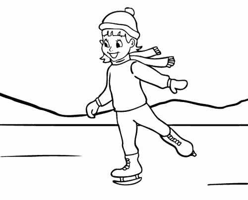 Hockey Skate Template Free Printable Fresh Girl Ice Skating Coloring Page Ice Skating