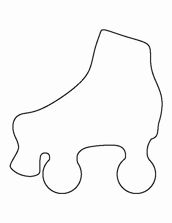 Hockey Skate Template Free Printable Fresh Roller Skates Pattern Use the Printable Outline for