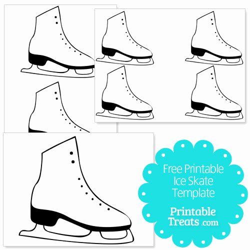 Hockey Skate Template Free Printable New Free Printable Ice Skate Template — Printable Treats