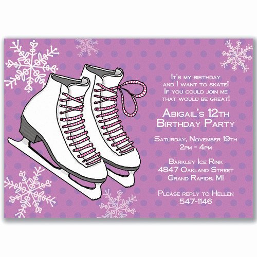 Hockey Skate Template Free Printable Unique Ice Skating Birthday Invitations Ideas – Free Printable