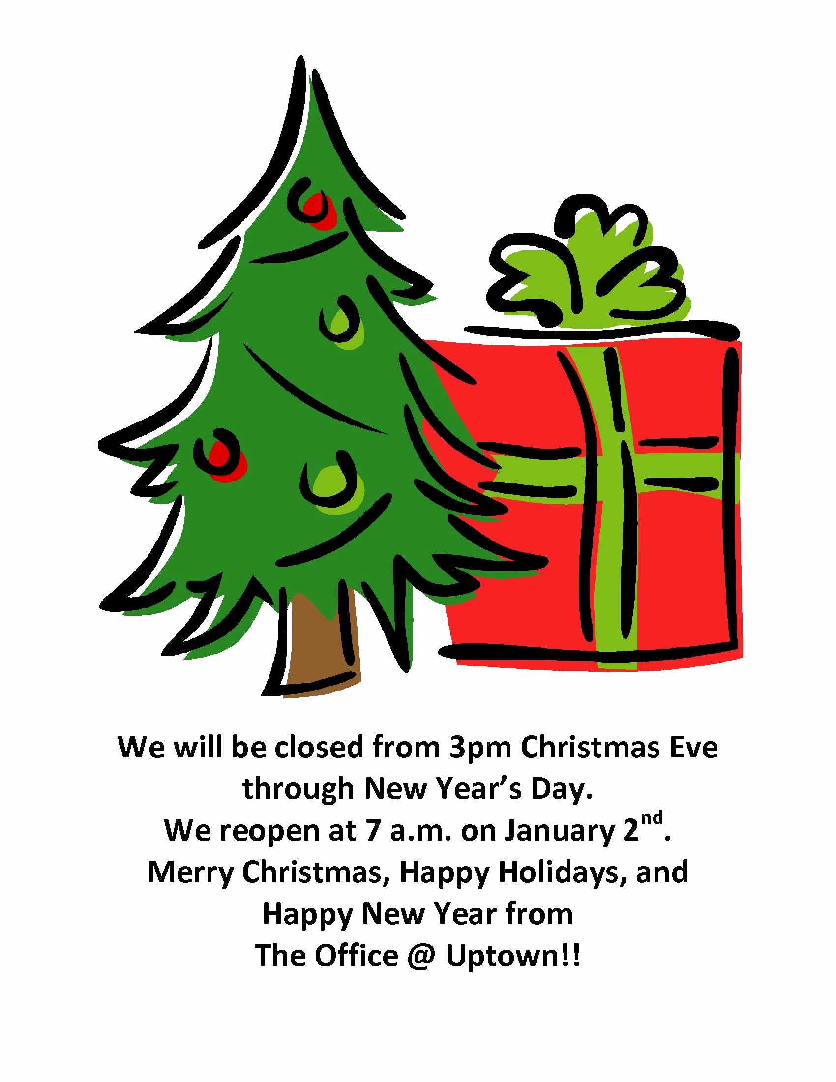 Holiday Closed Sign Template Beautiful events