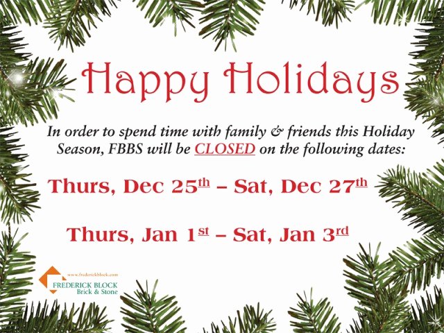 Holiday Closed Sign Template Luxury Closed for the Holidays Sign Free Download Elsevier