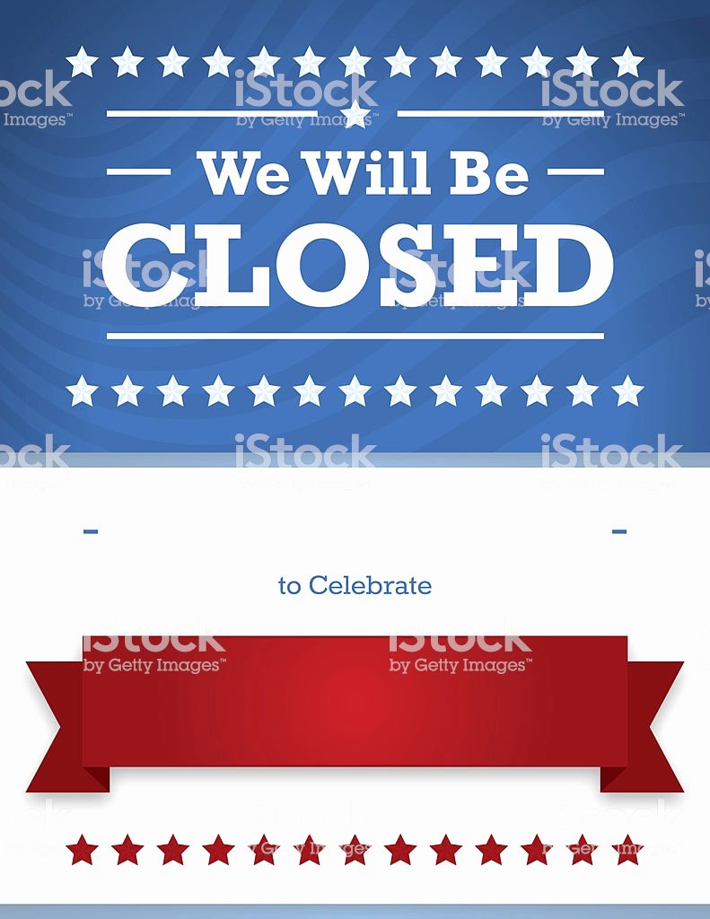 Holiday Closed Sign Template Luxury Memorial Day Holiday Closed Sign Template