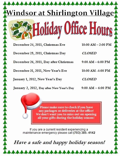 Holiday Closed Sign Template New Free Templates for Business Closing for the Holiday