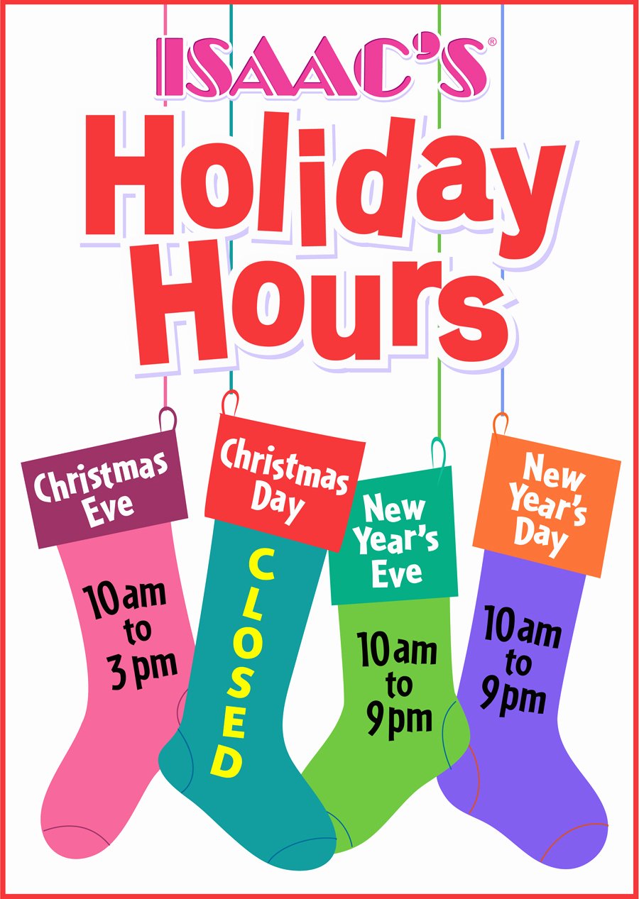 Holiday Closed Sign Template New Holidays Hours 2014