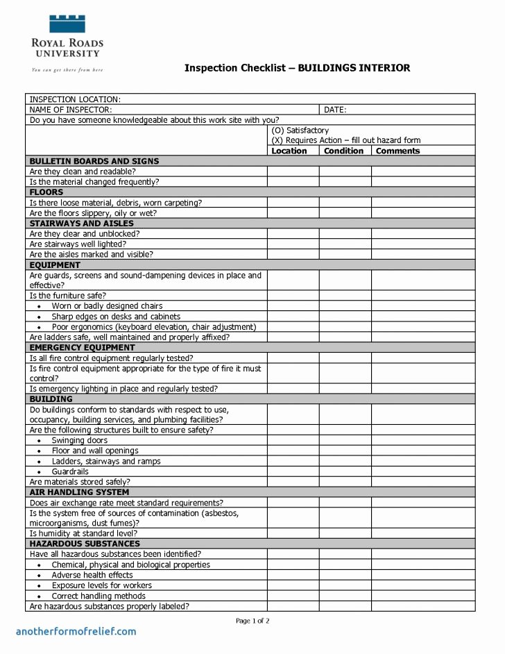 Home Building Checklist Template Best Of Sample Home Inspection Report Throughout Designs 10