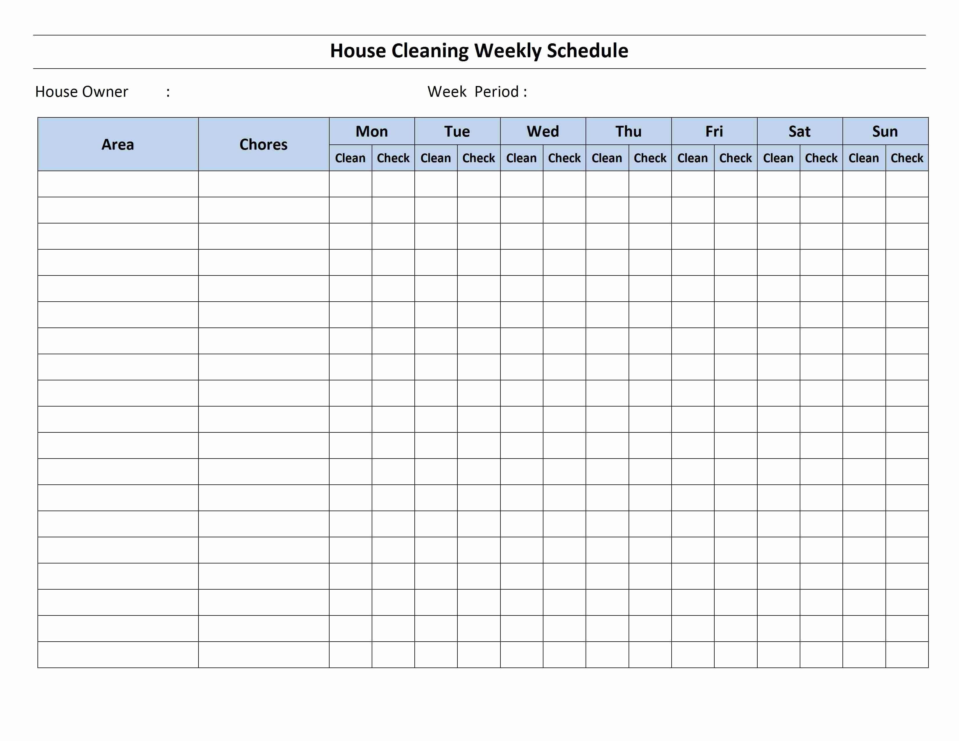 Home Building Checklist Template Luxury Cleaning Schedule Template