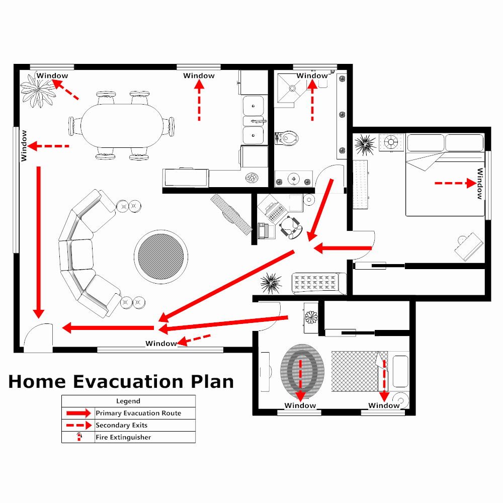 Home Evacuation Plan Template New Home Evacuation Plan 2