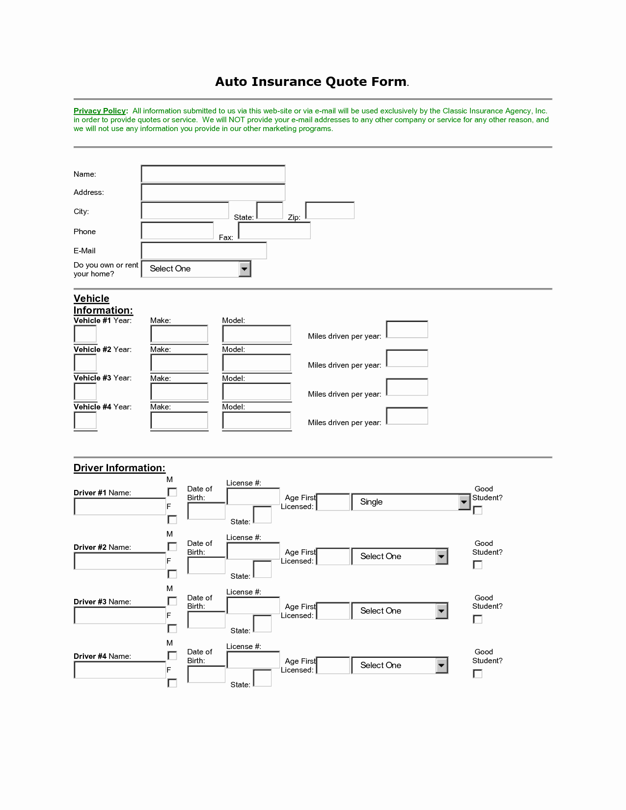 Home Insurance Quote Sheet Inspirational Car Insurance Quote Template Simple Guidance for You In