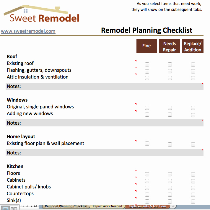 Home Renovation Checklist Template Luxury Remodel Planning Checklist Checklist to Go Through when