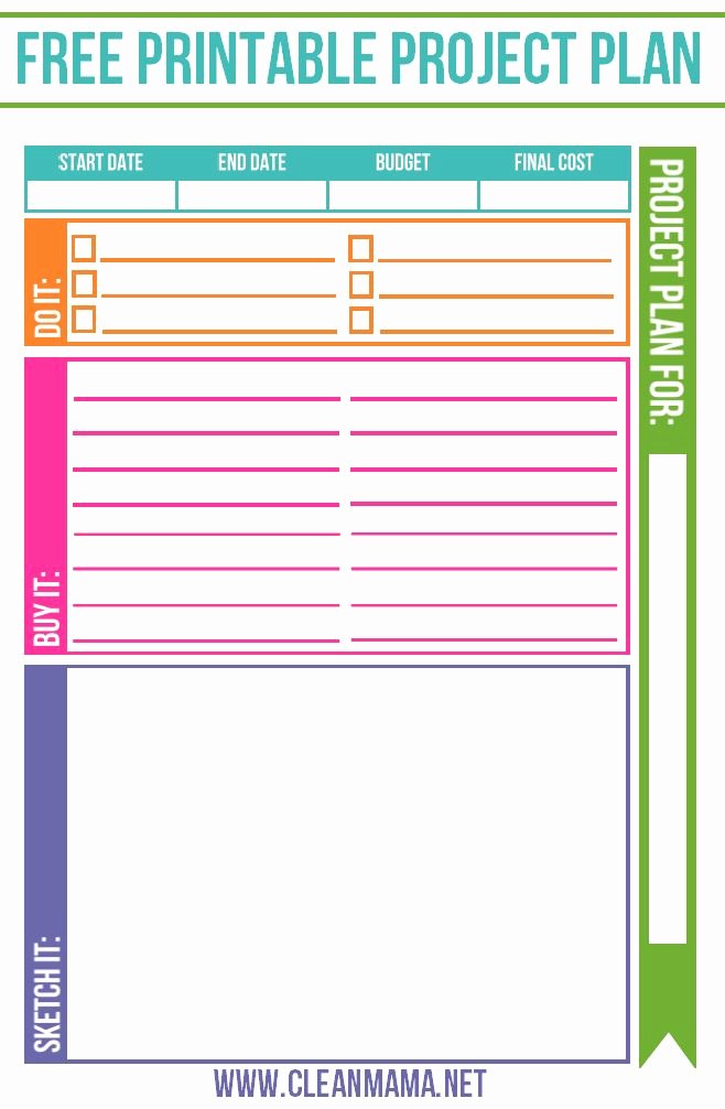 Home Renovation Project Plan Template Lovely Free Project Planner Free Printables