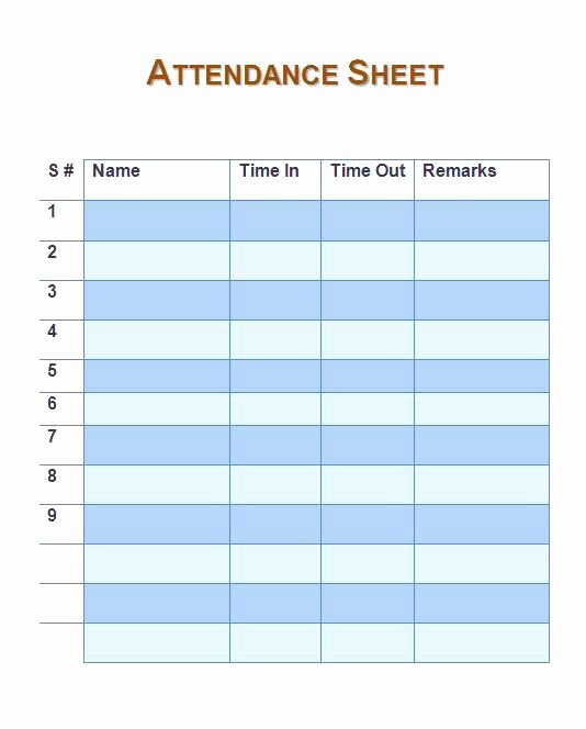 Homeschool attendance Record Excel Awesome Employee Daily attendance Sheet