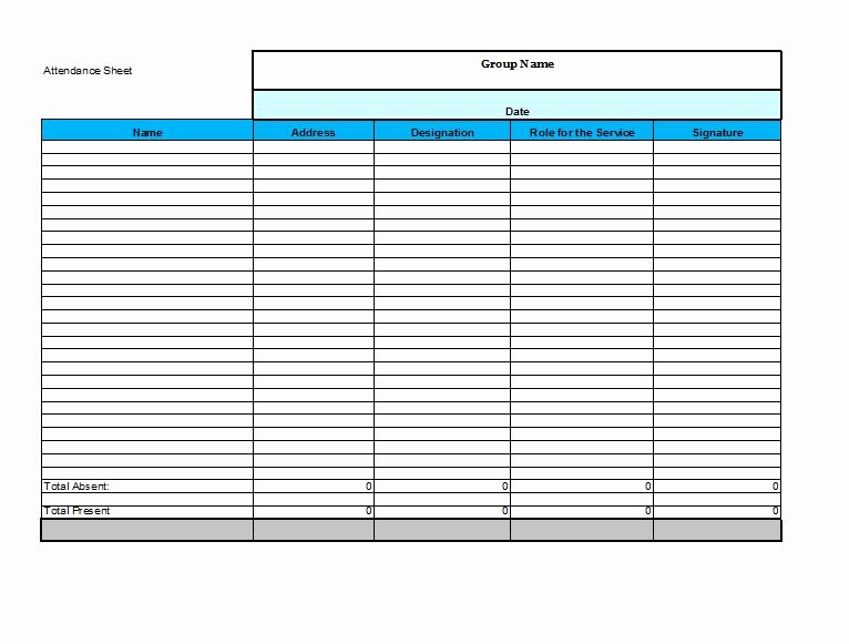 Homeschool attendance Record Excel Best Of 38 Free Printable attendance Sheet Templates