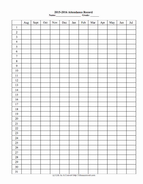 Homeschool attendance Record Excel Inspirational Best 25 attendance Sheet Template Ideas On Pinterest