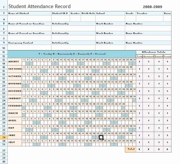 Homeschool attendance Record Excel Lovely Best 25 attendance Sheet Template Ideas On Pinterest