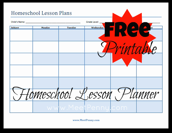 Homeschool Grading Template Fresh Blueprints organizing Your Homeschool Lesson Plans Meet