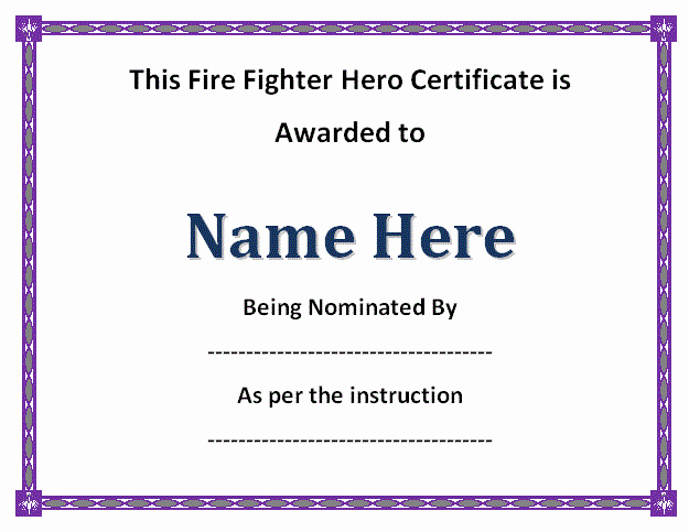 Honorary Certificate Template Unique 11 Firefighter Certificate Templates