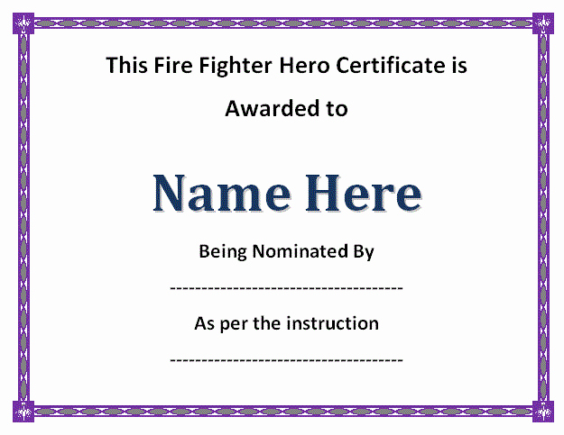 Honorary Firefighter Certificate Luxury 11 Firefighter Certificate Templates