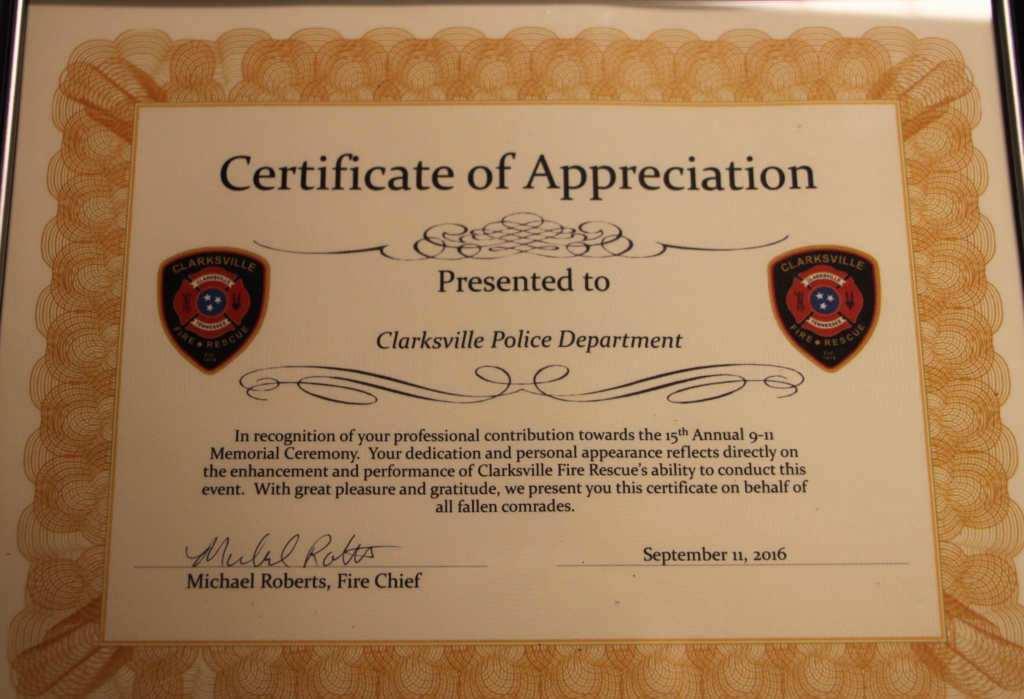 Honorary Firefighter Certificate Luxury Clarksville Fire Rescue Presents Certificate Of