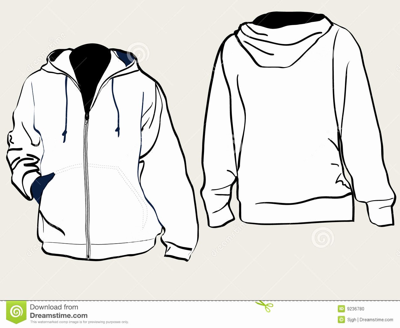Hooded Sweatshirt Template Beautiful Hooded Sweat Shirt Stock Vector Image Of Long Hood