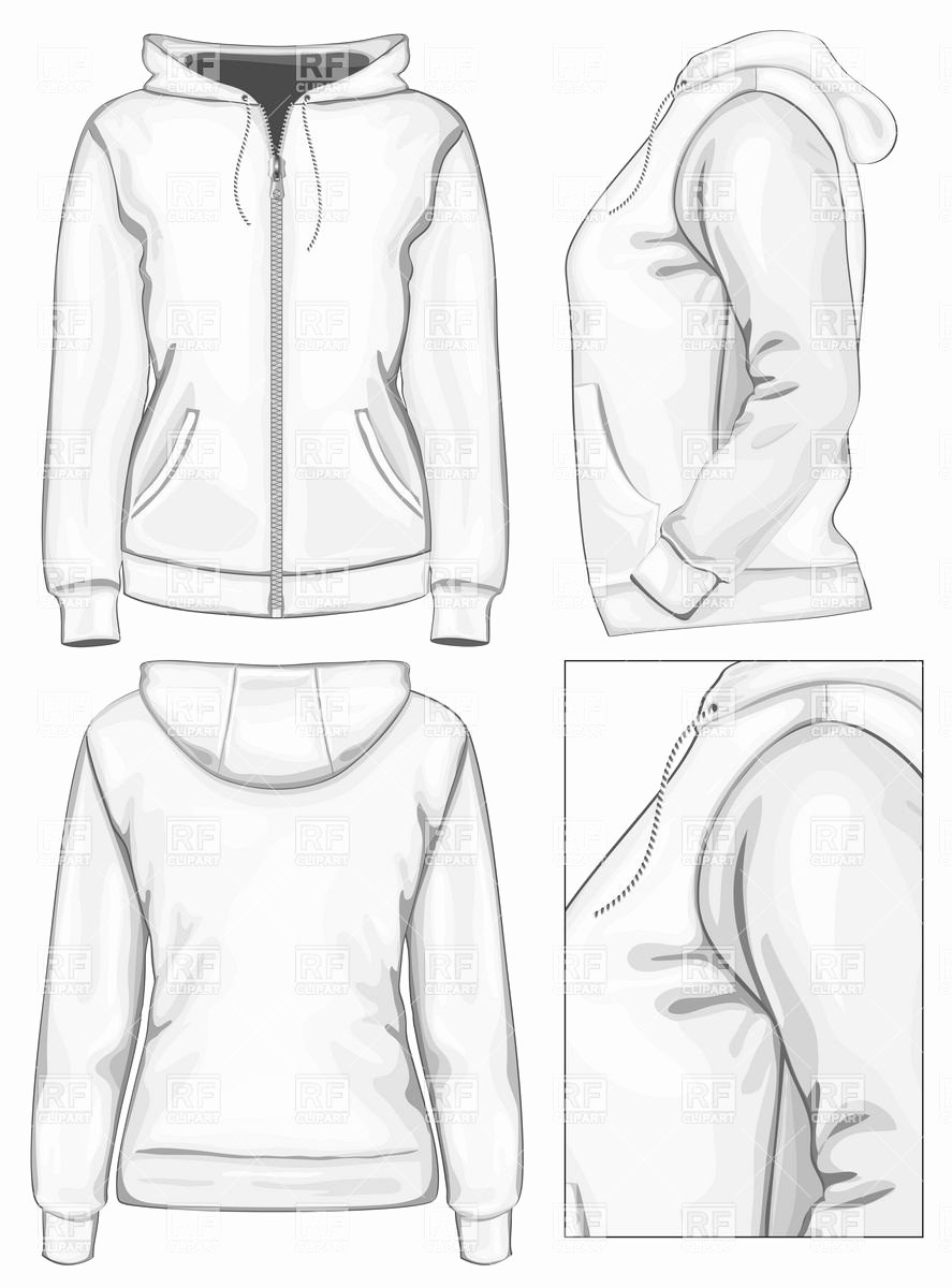 Hooded Sweatshirt Template Inspirational Women S Hooded Sweatshirt with Zipper Beauty Fashion