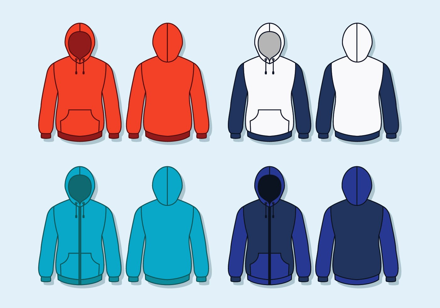 Hooded Sweatshirt Template Unique Capuz Free Vector Art 169 Free Downloads