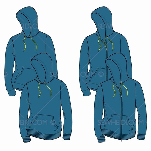 Hooded Sweatshirt Template Unique Men S Hooded Sweatshirt Fashion Flat Template