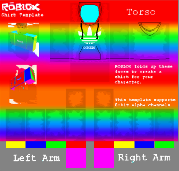 Hoodie Roblox Template Beautiful Rainbow Adidas Hoo Shirt Template Rbxleaks