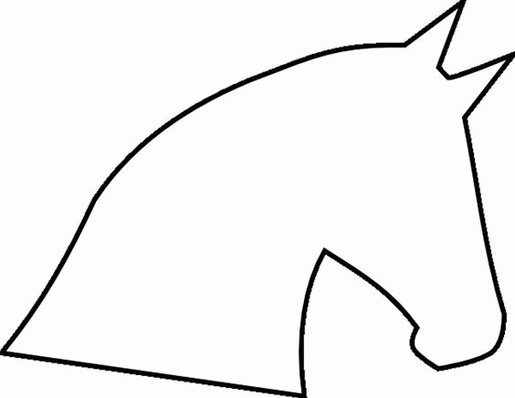 Horse Cake Template Elegant Horse Head Outline