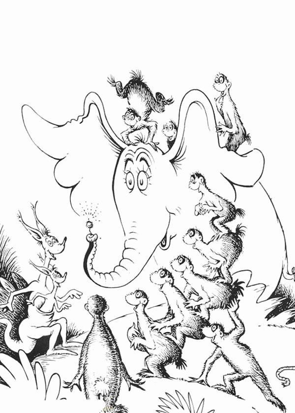 Horton Hears A who Template Awesome Horton Hears A who Clover Drawing Sketch Coloring Page