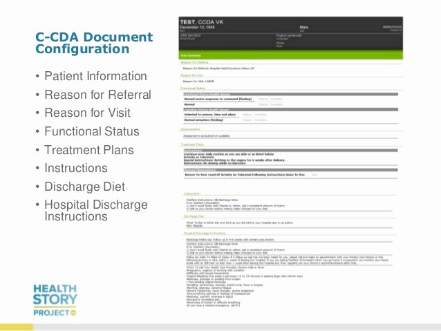 Hospital Discharge Instructions New Himss Ccda Story Bswh Hsp Roundtable Jan 2016