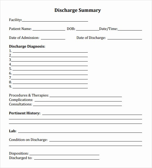 Hospital Release form Template Beautiful Hospital Discharge form Word Template Microsoft Excel