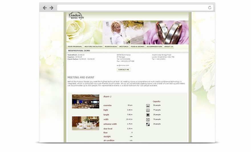 Hotel Request for Proposal Template Unique Hospitality for Hotels Web Proposal L oracle