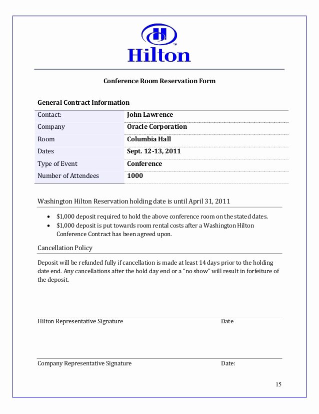 Hotel Rfp Template Awesome Hilton Sales Proposal Work Example