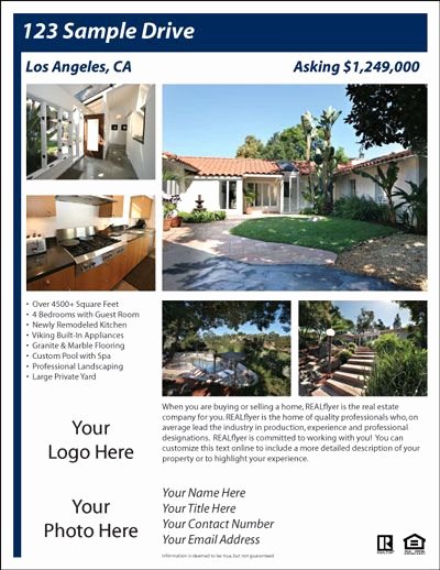 House for Sale Template Awesome for Sale by Owner Flyer House Exterior