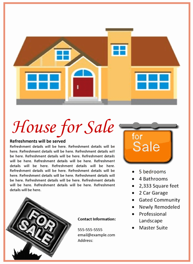 House for Sale Template Elegant House for Sale Flyer Template