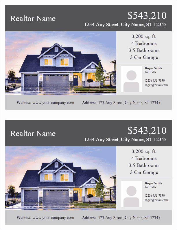 House for Sale Template Elegant Real Estate Flyer Template for Word