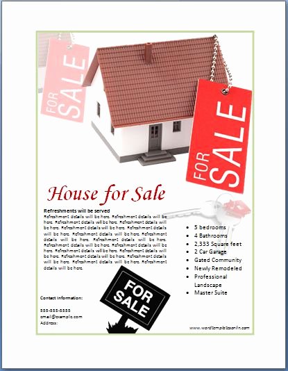 House for Sale Template Elegant Sample Real Estate Poster Template