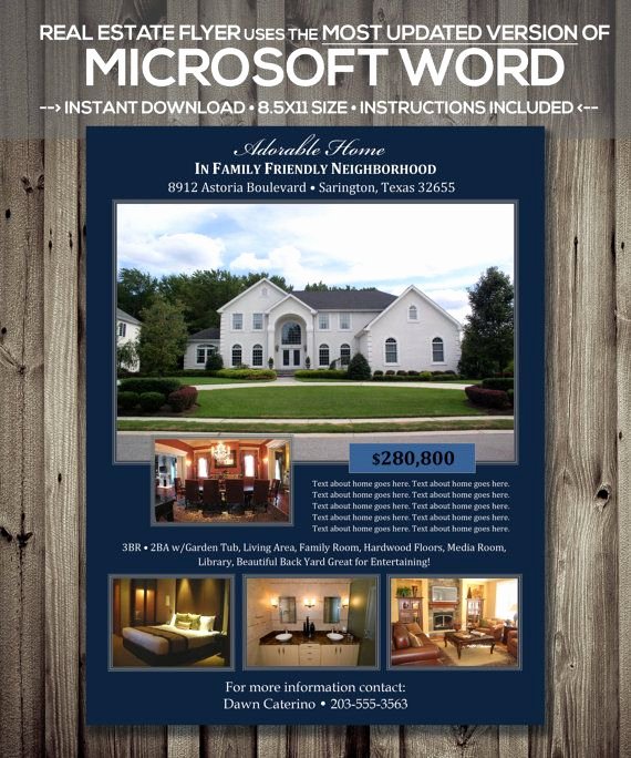 House for Sale Template Lovely Real Estate Flyer Template Microsoft Word by