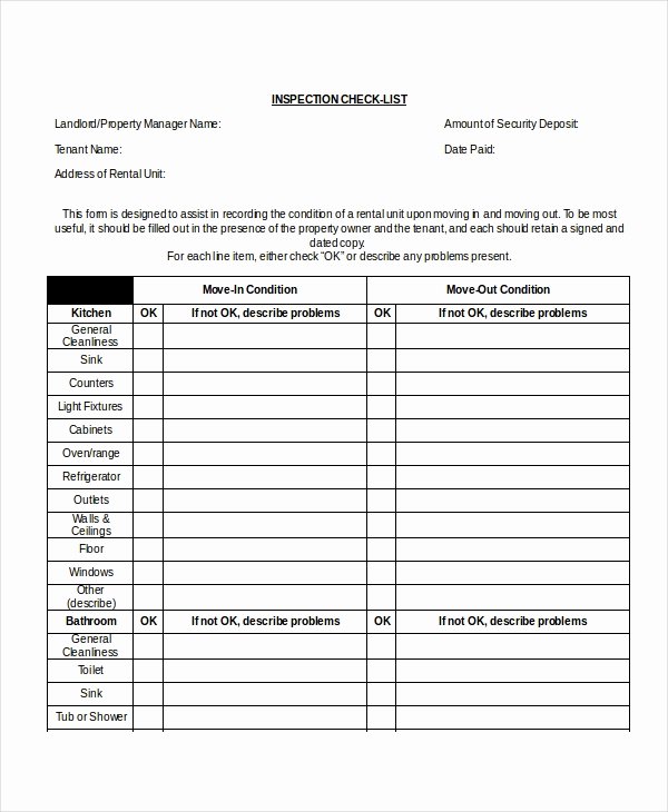 House Inspection Template Best Of Home Inspection Checklist 14 Word Pdf Documents