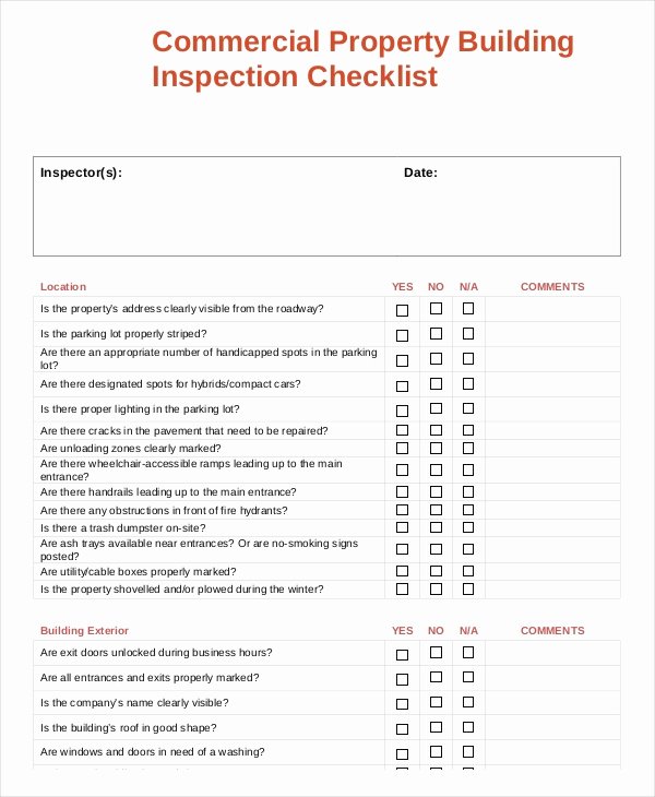 House Inspection Template Fresh 41 Checklist Templates