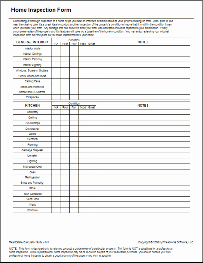 House Inspection Template Lovely Inspection form