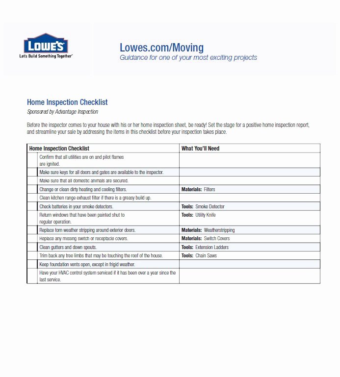 House Inspection Template Luxury 20 Printable Home Inspection Checklists Word Pdf