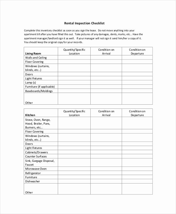 House Inspection Template Luxury House Inspection Checklist 14 Pdf Word Download