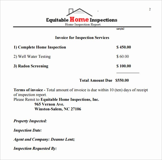 House Inspection Template New 10 Sample Home Inspection Report Templates Word Docs